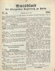Amtsblatt der Königlichen Regierung zu Posen. 1900.05.22 Nro.21
