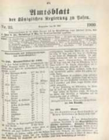Amtsblatt der K&ouml;niglichen Regierung zu Posen. 1900.05.29 Nro.22