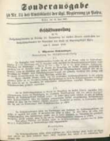 Sonderausgabe zu Nr. 24 des Amtsblatt der Kgl. Regierung zu Posen