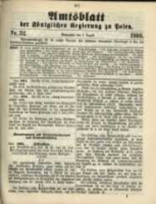 Amtsblatt der K&ouml;niglichen Regierung zu Posen. 1900.08.07 Nro.32