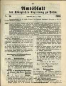 Amtsblatt der K&ouml;niglichen Regierung zu Posen. 1900.08.21 Nro.34