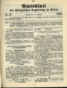 Amtsblatt der K&ouml;niglichen Regierung zu Posen. 1900.09.11 Nro.37