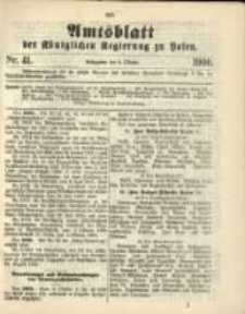 Amtsblatt der K&ouml;niglichen Regierung zu Posen. 1900.10.09 Nro.41