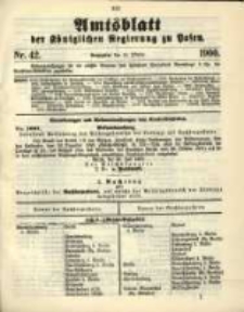 Amtsblatt der Königlichen Regierung zu Posen. 1900.10.16 Nro.42