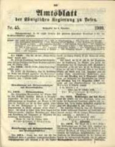 Amtsblatt der K&ouml;niglichen Regierung zu Posen. 1900.11.06 Nro.45