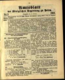 Amtsblatt der K&ouml;niglichen Regierung zu Posen. 1901.01.15 Nro.3