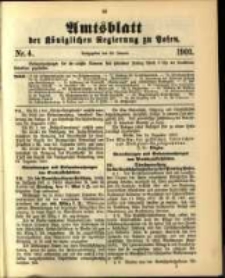 Amtsblatt der Königlichen Regierung zu Posen. 1901.01.22 Nro.4