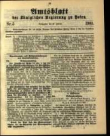 Amtsblatt der Königlichen Regierung zu Posen. 1901.01.29 Nro.5