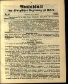 Amtsblatt der K&ouml;niglichen Regierung zu Posen. 1901.02.05 Nro.6