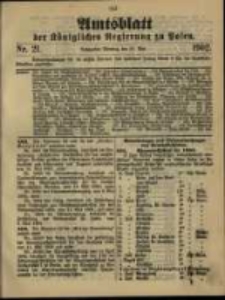 Amtsblatt der Königlichen Regierung zu Posen. 1902.05.27 Nro.21