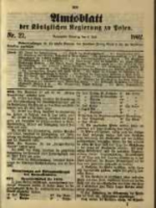 Amtsblatt der K&ouml;niglichen Regierung zu Posen. 1902.07.08 Nro.27
