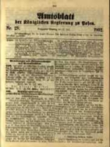Amtsblatt der K&ouml;niglichen Regierung zu Posen. 1902.07.22 Nro.29