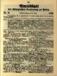 Amtsblatt der K&ouml;niglichen Regierung zu Posen. 1902.08.05 Nro.31