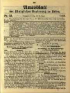 Amtsblatt der K&ouml;niglichen Regierung zu Posen. 1902.08.12 Nro.32