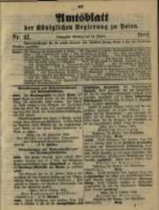 Amtsblatt der K&ouml;niglichen Regierung zu Posen. 1902.10.14 Nro.41