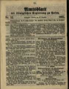 Amtsblatt der K&ouml;niglichen Regierung zu Posen. 1902.12.30 Nro.52