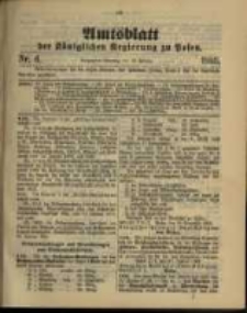 Amtsblatt der K&ouml;niglichen Regierung zu Posen. 1903.02.10 Nro.6