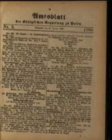 Amtsblatt der K&ouml;niglichen Regierung zu Posen. 1880.01.20 Nro.3