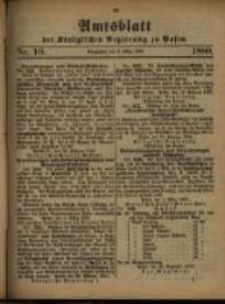 Amtsblatt der K&ouml;niglichen Regierung zu Posen. 1880.03.09 Nro.10