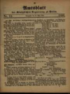 Amtsblatt der K&ouml;niglichen Regierung zu Posen. 1880.03.23 Nro.12