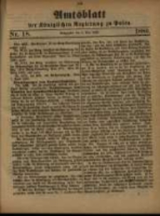 Amtsblatt der K&ouml;niglichen Regierung zu Posen. 1880.05.04 Nro.18