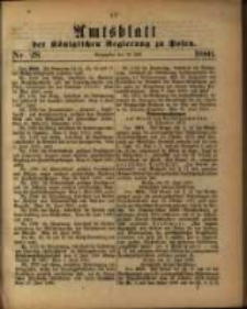 Amtsblatt der K&ouml;niglichen Regierung zu Posen. 1880.07.13 Nro.28