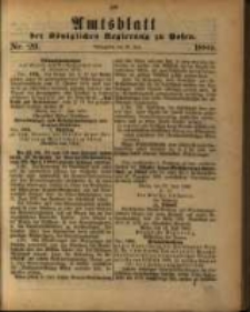 Amtsblatt der K&ouml;niglichen Regierung zu Posen. 1880.07.20 Nro.29
