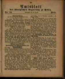 Amtsblatt der K&ouml;niglichen Regierung zu Posen. 1880.08.24 Nro.34