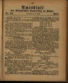 Amtsblatt der K&ouml;niglichen Regierung zu Posen. 1880.08.31 Nro.35