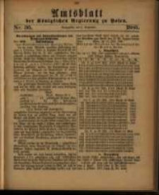 Amtsblatt der K&ouml;niglichen Regierung zu Posen. 1880.09.07 Nro.36