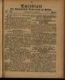 Amtsblatt der K&ouml;niglichen Regierung zu Posen. 1880.09.14 Nro.37