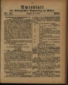 Amtsblatt der K&ouml;niglichen Regierung zu Posen. 1880.10.05 Nro.40