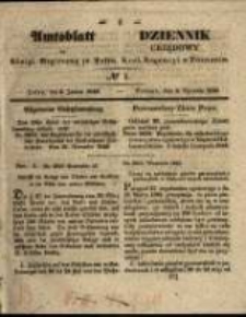 Amtsblatt der K&ouml;niglichen Regierung zu Posen. 1846.01.06 Nro.1