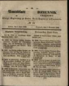 Amtsblatt der K&ouml;niglichen Regierung zu Posen. 1846.04.07 Nro.14