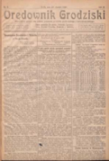 Orędownik Grodziski: niezależne pismo dla rodzin polskich powiatu grodziskiego i nowotomyskiego : organ centralny dla miast: Grodziska, Opalenicy, Buku, Nowego Tomyśla, Zbaszynia i Lw&oacute;wka 1924.01.23 R.6 Nr6