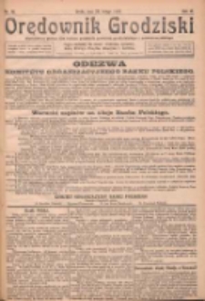 Orędownik Grodziski: niezależne pismo dla rodzin polskich powiatu grodziskiego i nowotomyskiego : organ centralny dla miast: Grodziska, Opalenicy, Buku, Nowego Tomyśla, Zbaszynia i Lw&oacute;wka 1924.02.27 R.6 Nr16