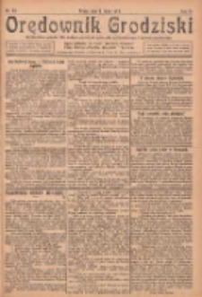 Orędownik Grodziski: niezależne pismo dla rodzin polskich powiatu grodziskiego i nowotomyskiego : organ centralny dla miast: Grodziska, Opalenicy, Buku, Nowego Tomyśla, Zbaszynia i Lwówka 1924.07.09 R.6 Nr54