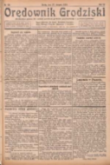 Orędownik Grodziski: niezależne pismo dla rodzin polskich powiatu grodziskiego i nowotomyskiego : organ centralny dla miast: Grodziska, Opalenicy, Buku, Nowego Tomyśla, Zbaszynia i Lw&oacute;wka 1924.08.27 R.6 Nr68