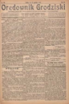 Orędownik Grodziski: niezależne pismo dla rodzin polskich powiatu grodziskiego i nowotomyskiego : organ centralny dla miast: Grodziska, Opalenicy, Buku, Nowego Tomyśla, Zbaszynia i Lw&oacute;wka 1924.12.03 R.6 Nr96