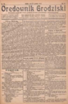 Orędownik Grodziski: niezależne pismo dla rodzin polskich powiatu grodziskiego i nowotomyskiego : organ centralny dla miast: Grodziska, Opalenicy, Buku, Nowego Tomyśla, Zbaszynia i Lw&oacute;wka 1924.12.13 R.6 Nr99