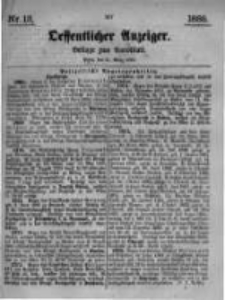 Oeffentlicher Anzeiger. Beilage zum Amtsblatt. Nr.13. 1885