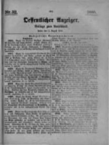 Oeffentlicher Anzeiger. Beilage zum Amtsblatt. Nr.32. 1885