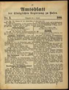 Amtsblatt der K&ouml;niglichen Regierung zu Posen. 1889.01.08 Nro.2