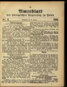 Amtsblatt der K&ouml;niglichen Regierung zu Posen. 1889.01.22 Nro.4