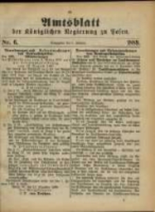 Amtsblatt der K&ouml;niglichen Regierung zu Posen. 1889.02.05 Nro.6