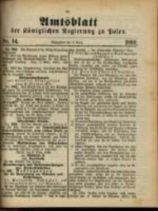 Amtsblatt der K&ouml;niglichen Regierung zu Posen. 1889.04.02 Nro.14