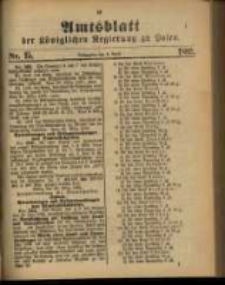 Amtsblatt der K&ouml;niglichen Regierung zu Posen. 1889.04.09 Nro.15