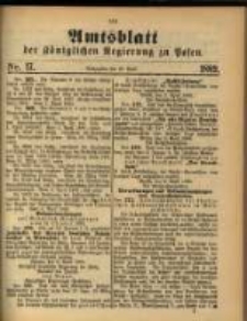 Amtsblatt der Königlichen Regierung zu Posen. 1889.04.23 Nro.17