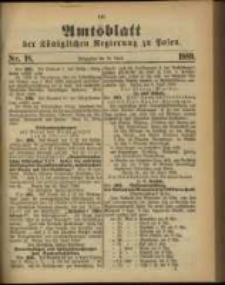Amtsblatt der K&ouml;niglichen Regierung zu Posen. 1889.04.30 Nro.18