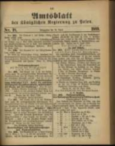 Amtsblatt der Königlichen Regierung zu Posen. 1889.04.30 Nro.18